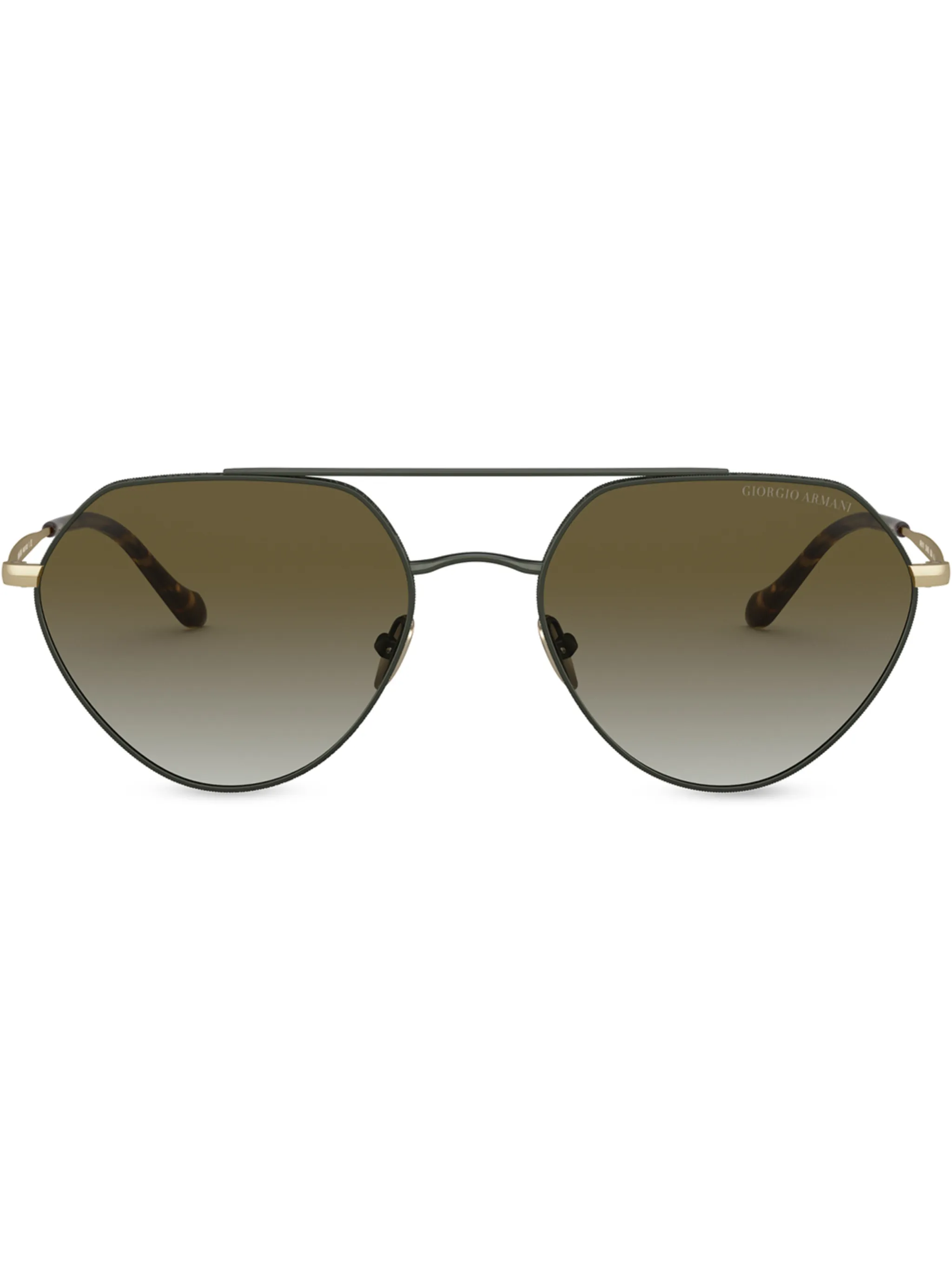 

Солнцезащитные очки-авиаторы в геометричной оправе Giorgio Armani, зеленый