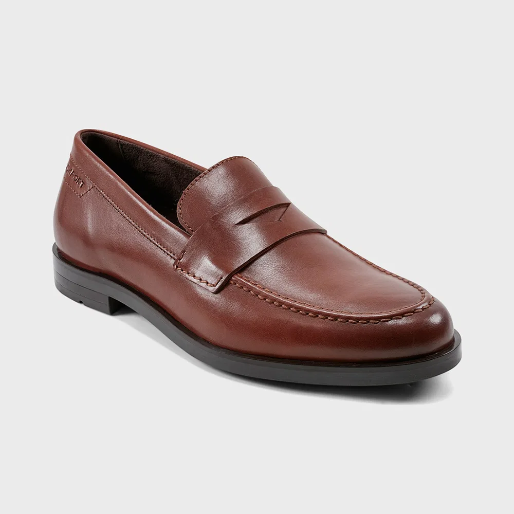 Мужские лоферы Sutton Penny тёмно-натурального цвета от Rockport