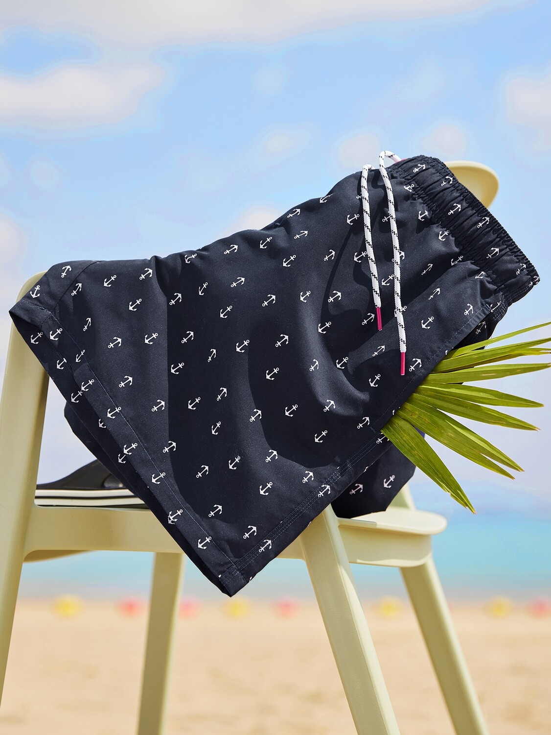 

Мужские плавки Swimmode Allover Anchor со шнурком Manfinity, темно-синий