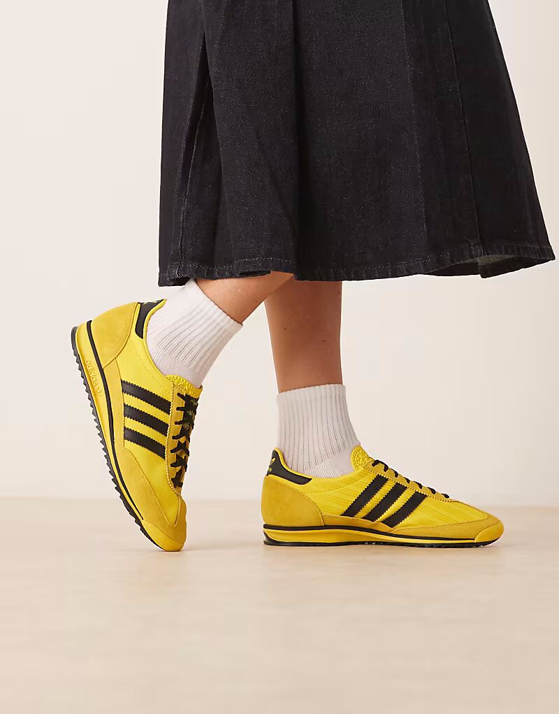 Кроссовки Adidas Originals SL 72 OG в желто-черной расцветке