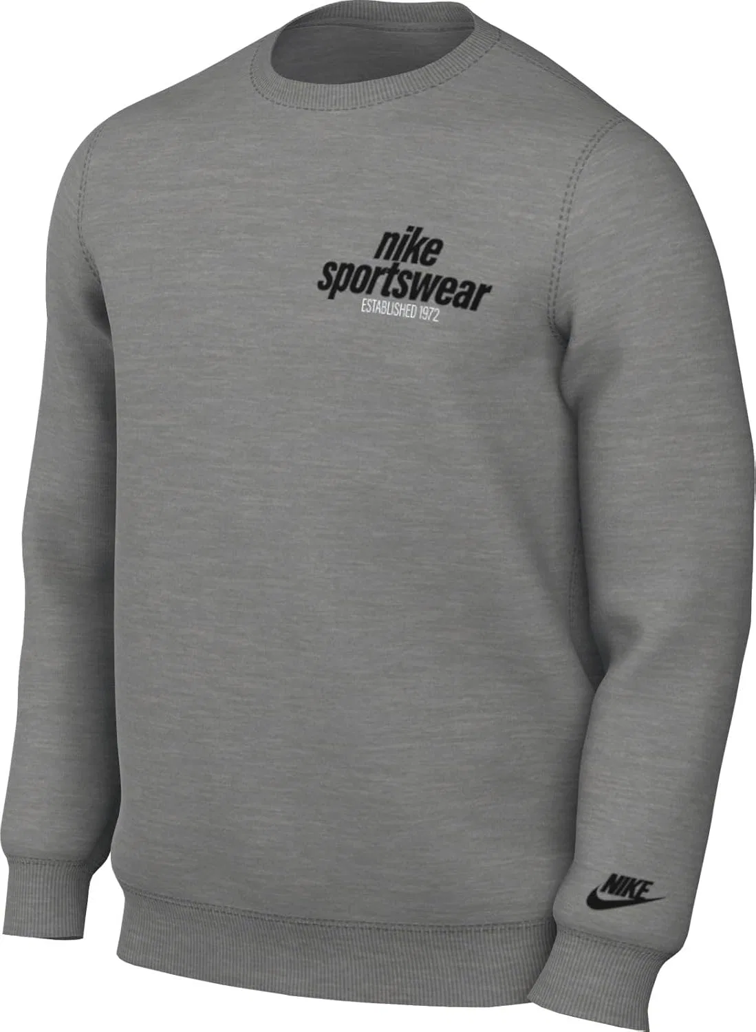 Свитшот мужской Nike, цвет Dk Grey Heather/Black