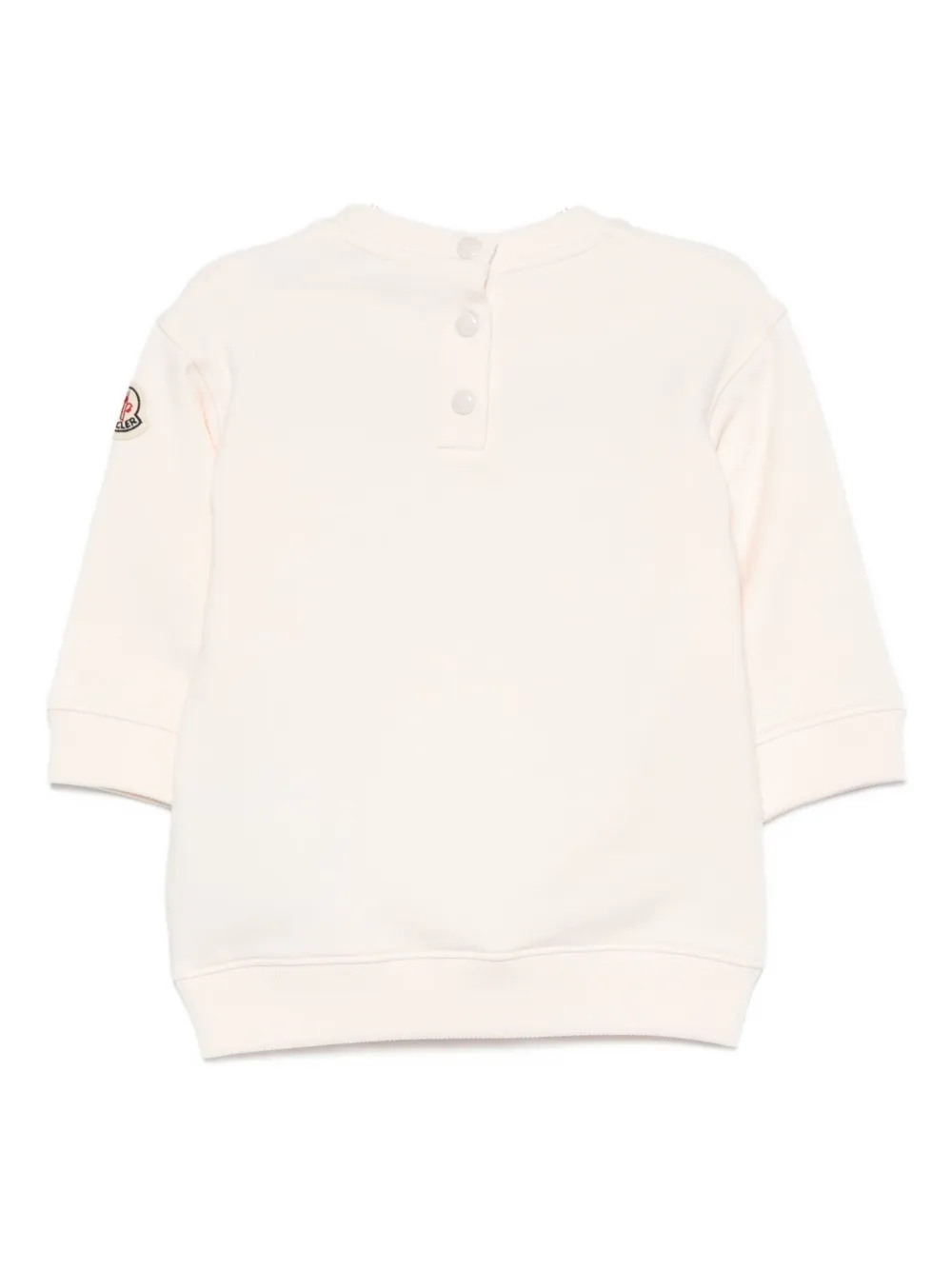 Толстовка с оборками и нашивкой-логотипом Moncler Enfant, розовый — фото 2