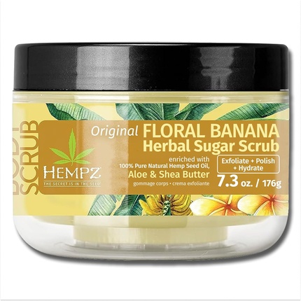 

Сахарный скраб для тела Original Floral & Bananas Полностью натуральный отшелушивающий Hempz