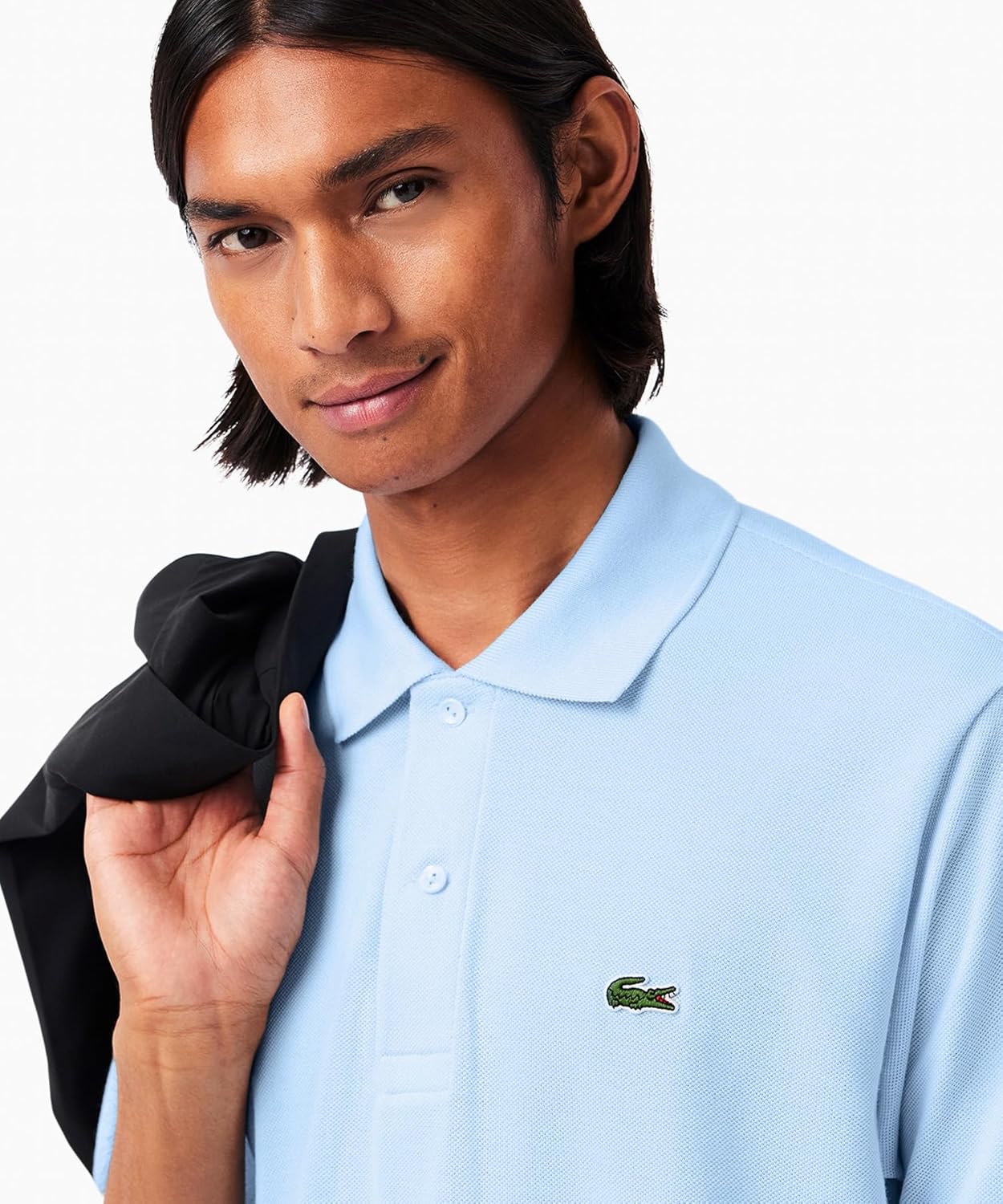 Поло Lacoste L.12.12 Классическое мужское поло с коротким рукавом, светло-синий — фото 2