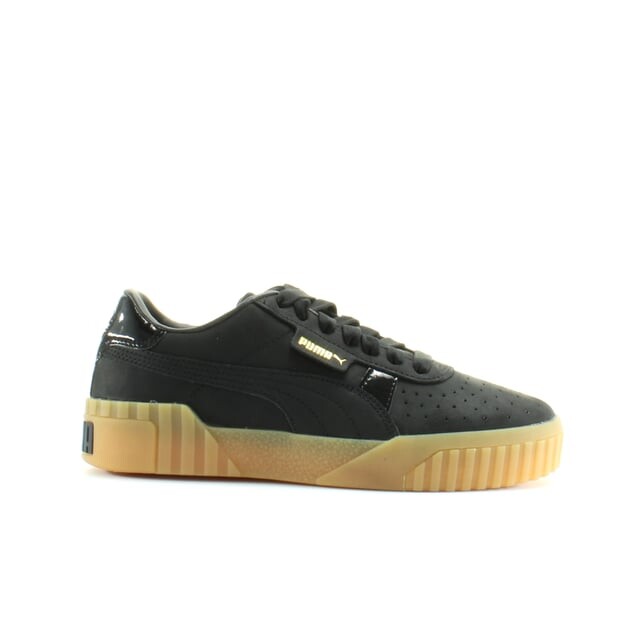 Черные женские кроссовки из кожи нубука Cali на шнуровке 369161 03 Puma, черный