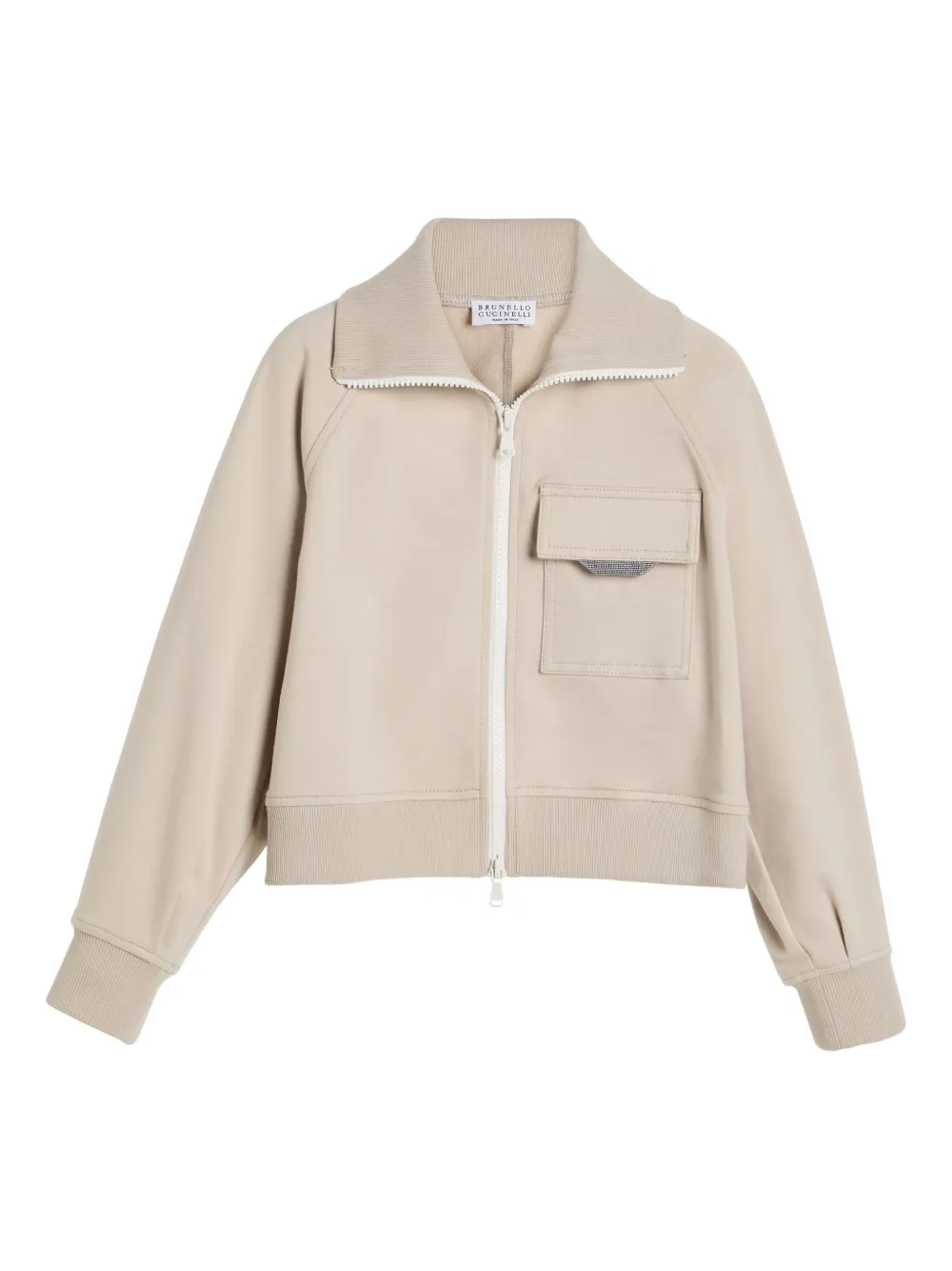 

Толстовка на молнии Brunello Cucinelli Kids, нейтральный