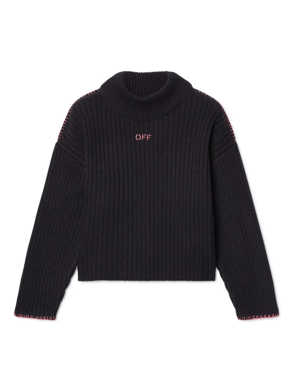 

Джемпер Off Stamp в рубчик OFF-WHITE KIDS, черный