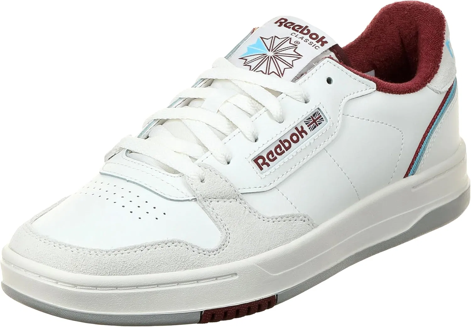 Кроссовки Reebok Unisex Phase Court Trainers, Chalk Vintage Chalk Richmaroon