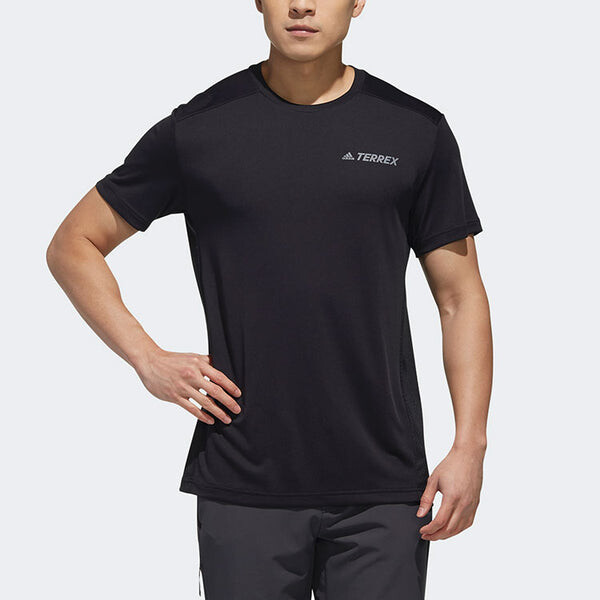Футболка xplr act ss t casual sports round neck pullover short sleeve black Adidas, черный — фото 3