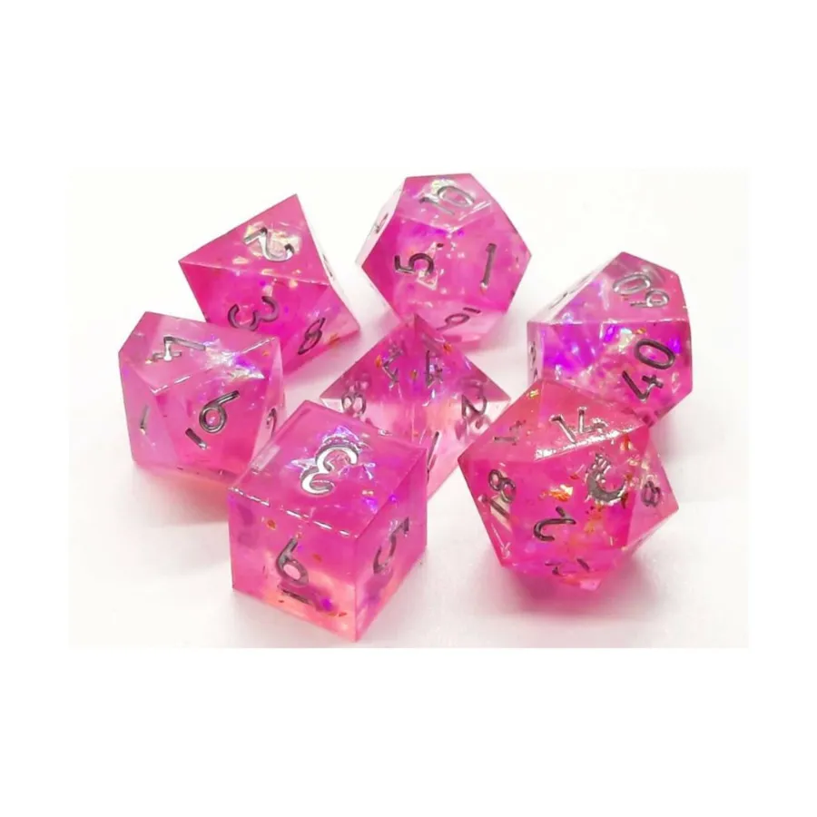 

Полифонический комплект Magenta Dreams с белым (7), Sharp Edged Dice