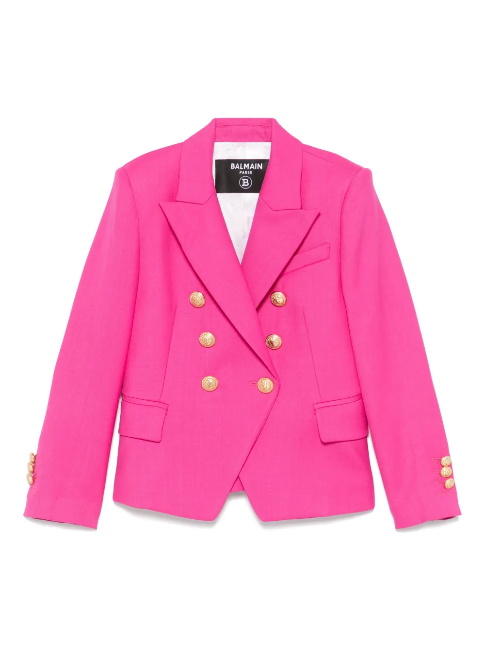 

Двубортный блейзер Balmain Kids, розовый