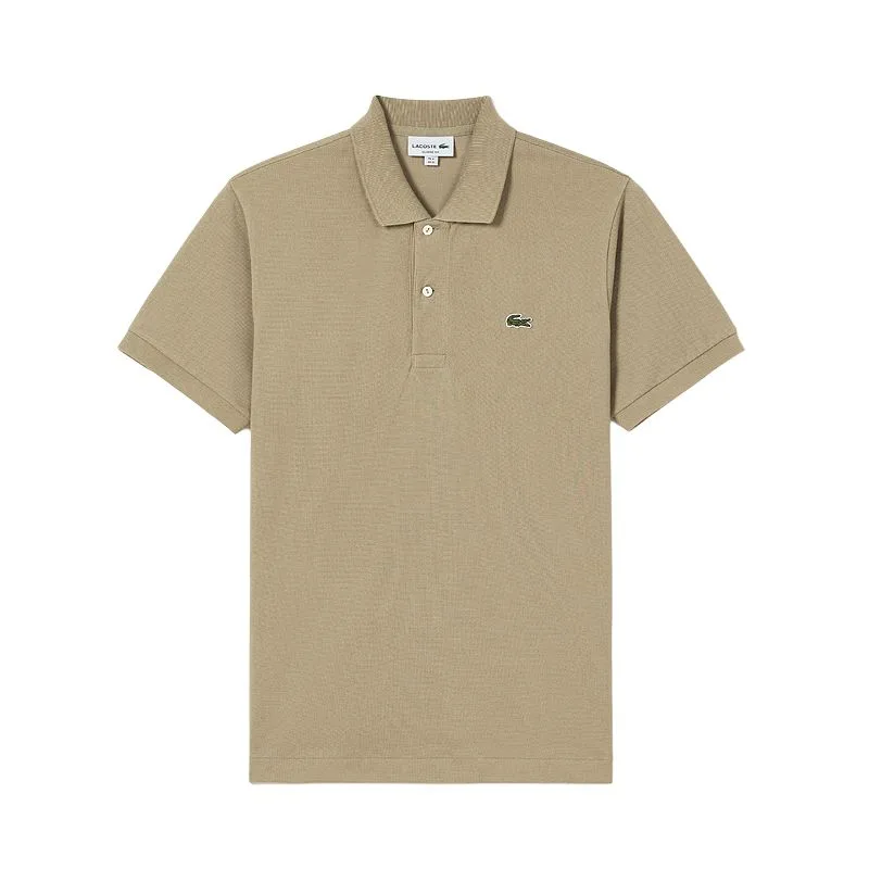 Поло с коротким рукавом и нашивкой с логотипом LACOSTE, cb8/коричневый