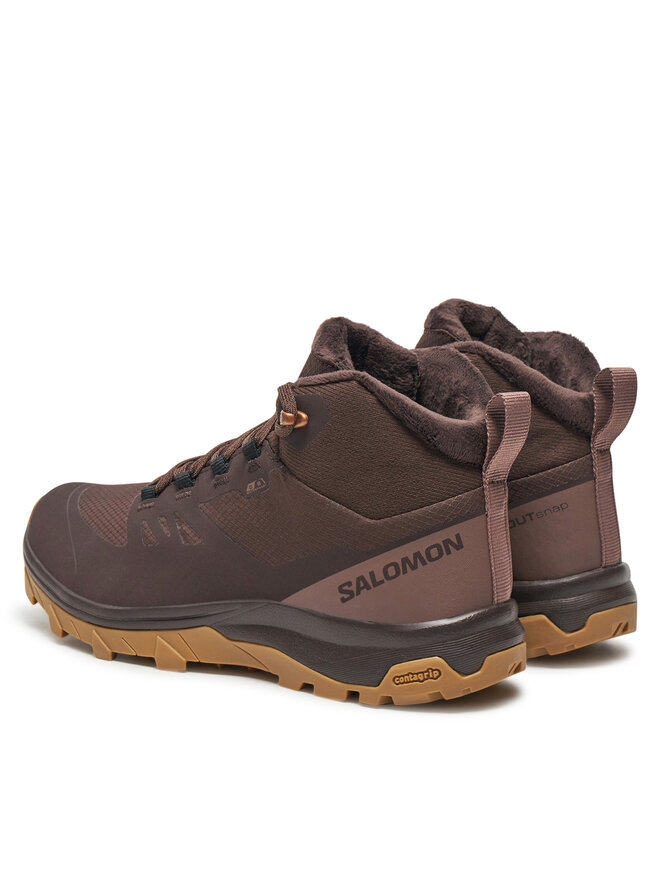 Треккинговые кроссовки Outsnap Climasalomon Waterproof L47685100 Salomon, коричневый — фото 3