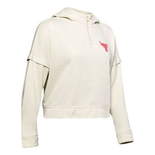 

Толстовка x project rock terry hoodie 'white pink' Under Armour, белый