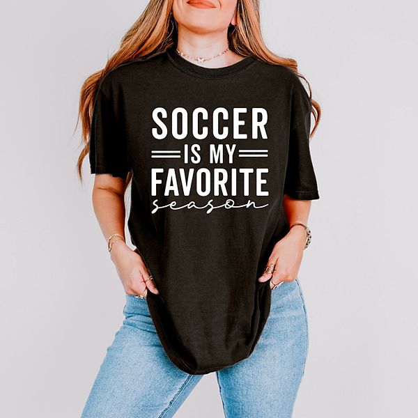 

Футболка Soccer is my favorite season garment dyed Simply Sage Market, Black, Черный, Футболка Soccer is my favorite season garment dyed Simply Sage Market, Black