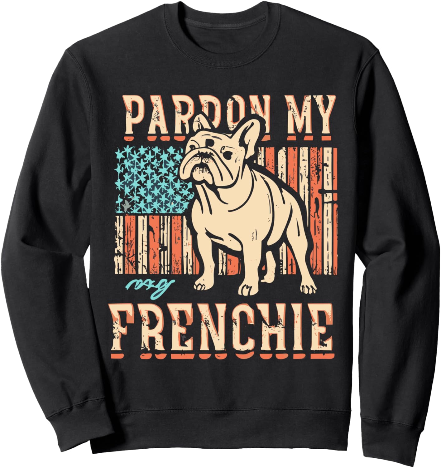 

Толстовка с изображением французского бульдога и американского флага США The French Bulldog Patriot Co., черный