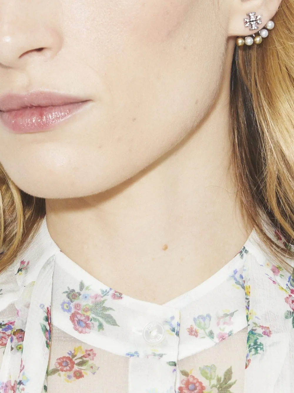 

Серьги "Moondance" с двойной застёжкой (фронт-бек) Tory Burch, серебристый