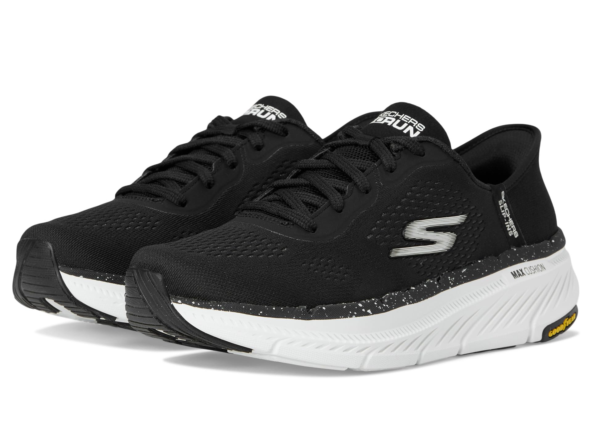 Кроссовки SKECHERS Max Cushioning Premier 2.0 Alora Hands Free Slip-Ins, черный/белый