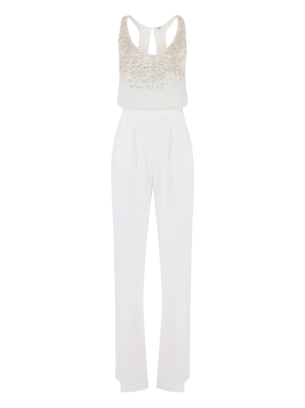 

Комбинезон с кристаллами Elisabetta Franchi, белый