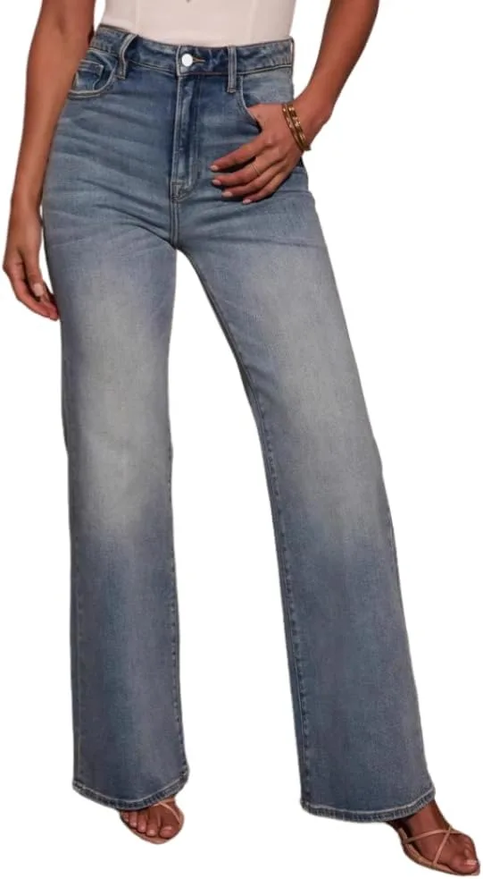 

Женские джинсы Semshedy прямые мешковатые Mid Waist потертые с карманом