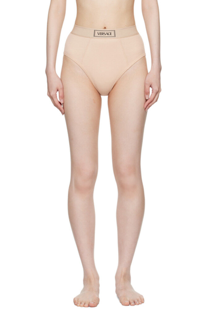 

Бежевые трусы с винтажным логотипом 90-х годов Versace Underwear