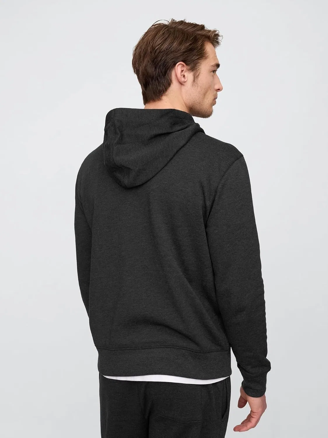 Худи на молнии GAP, New Charcoal Grey — фото 3
