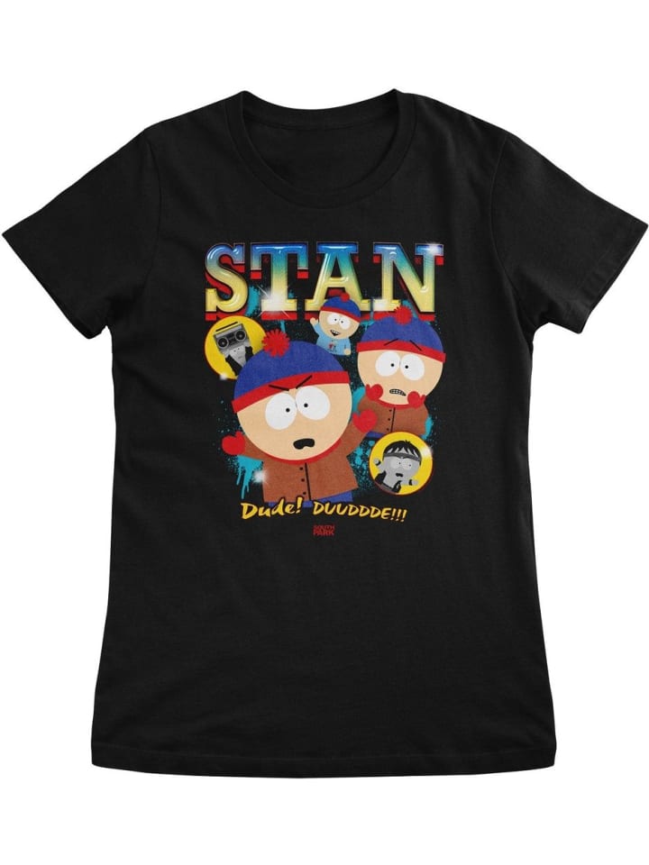 

Футболка "South Park Stan Bootleg Rap Girly Tee" черного цвета, Черный, Футболка "South Park Stan Bootleg Rap Girly Tee" черного цвета