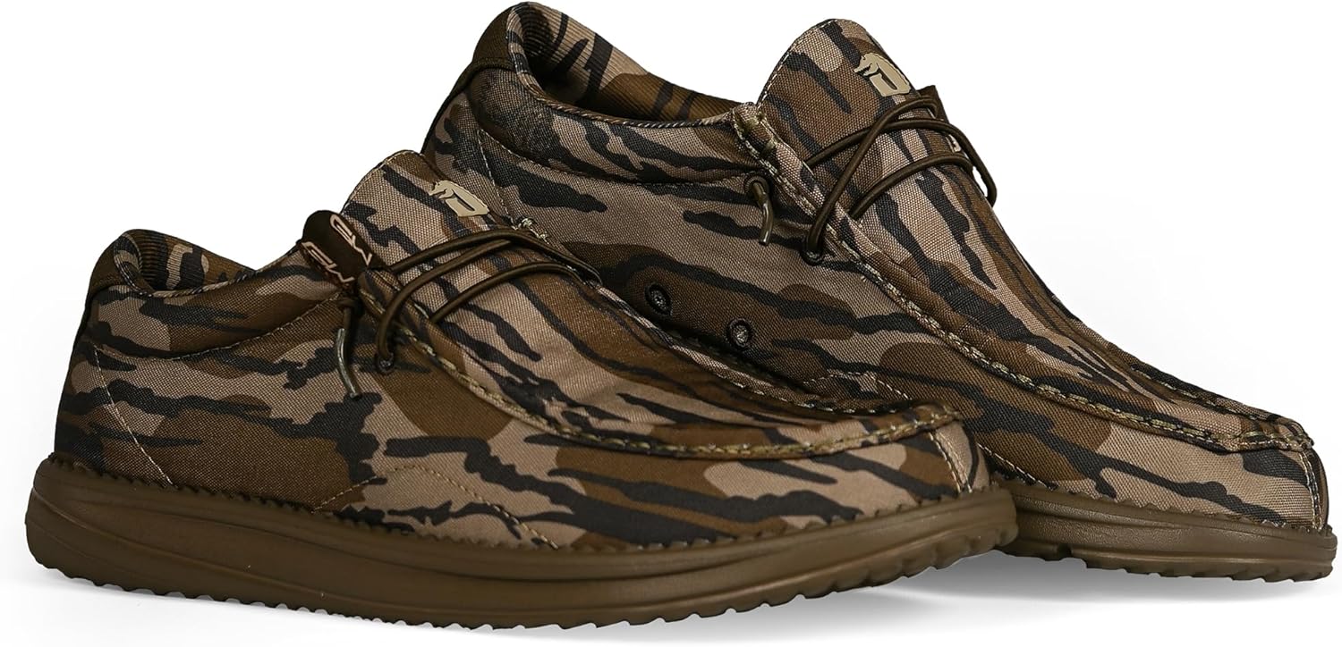 

Мужские ботинки Gator Waders для кемпинга - дышащие лоферы без шнуровки - эластичные шнурки - сверхлегкая амортизация на весь день - удобная посадка, Mossy Oak Original Bottomland