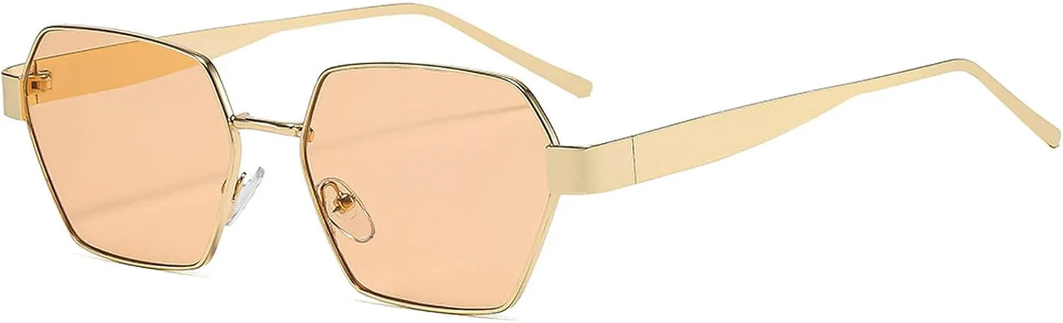 

Ретро-солнцезащитные очки квадратной формы в многоугольной форме для женщин и мужчин. Модные солнцезащитные очки в стиле 90-х. Винтажные очки 2025 года mincl, C1