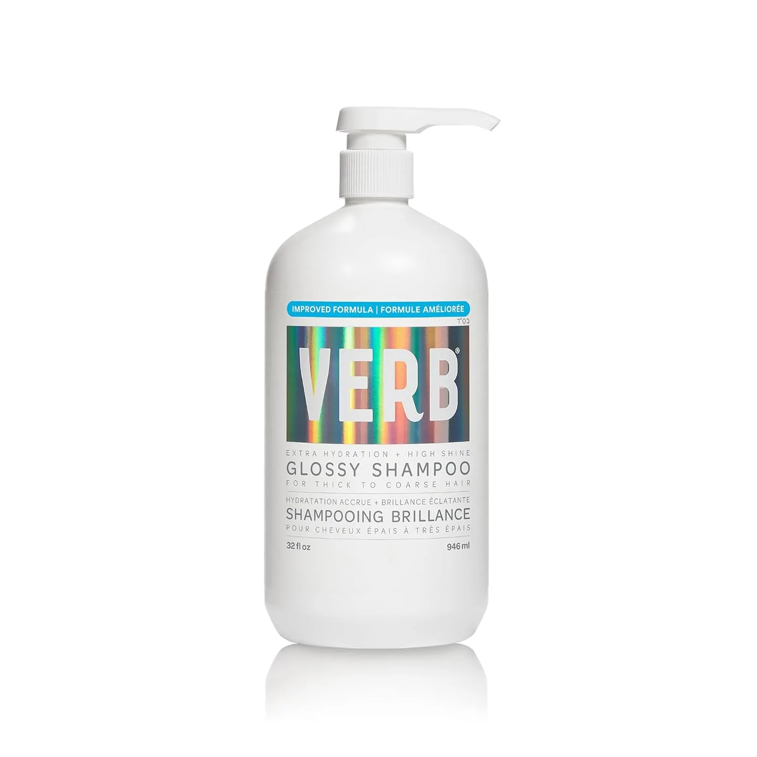 Шампунь VERB Glossy - очищает и придает блеск густым и жестким волосам - веганский продукт, не содержит парабенов и вредных сульфатов. 946 мл (.)