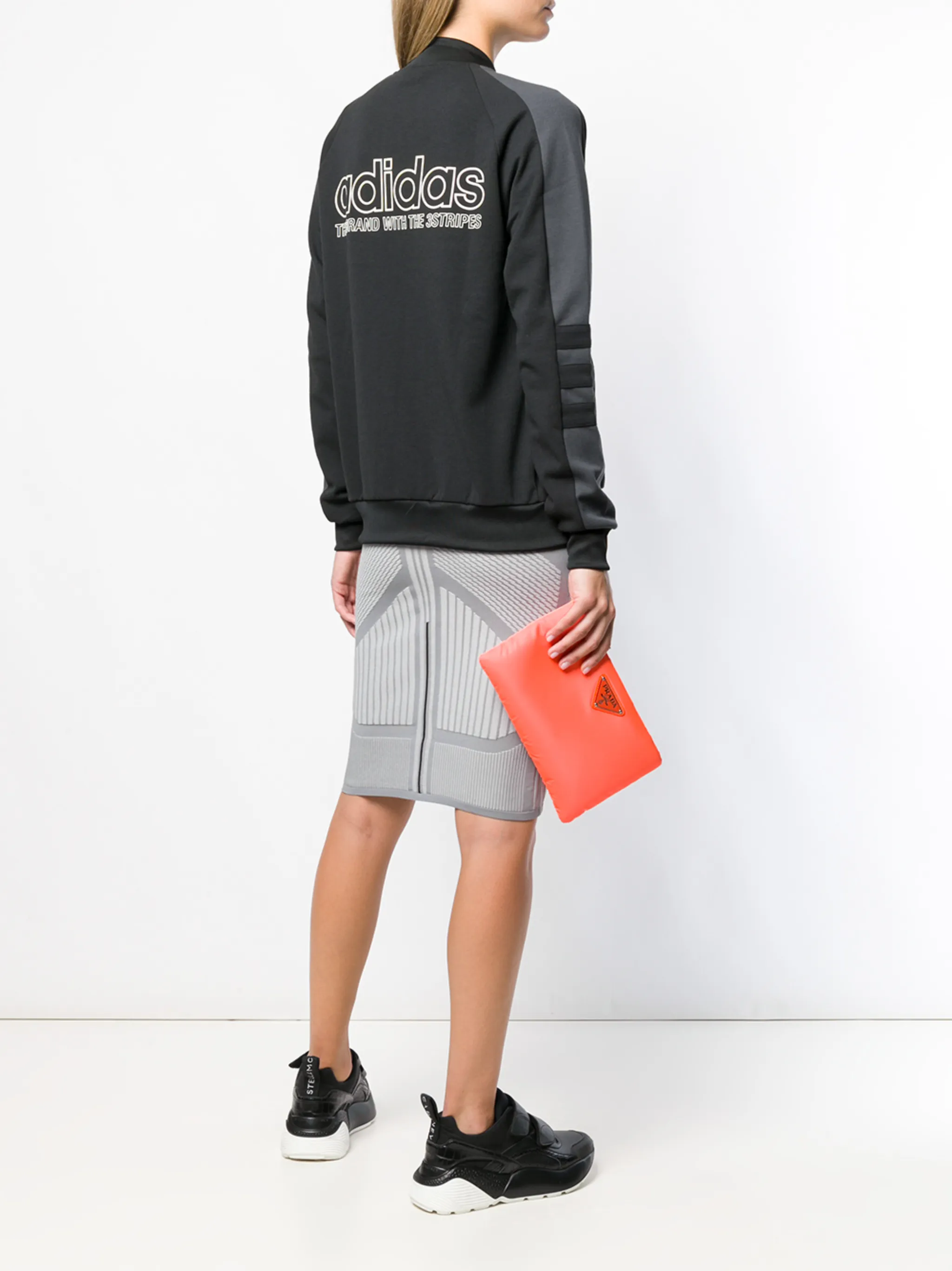 Спортивная куртка с полосками Adidas, черный — фото 2