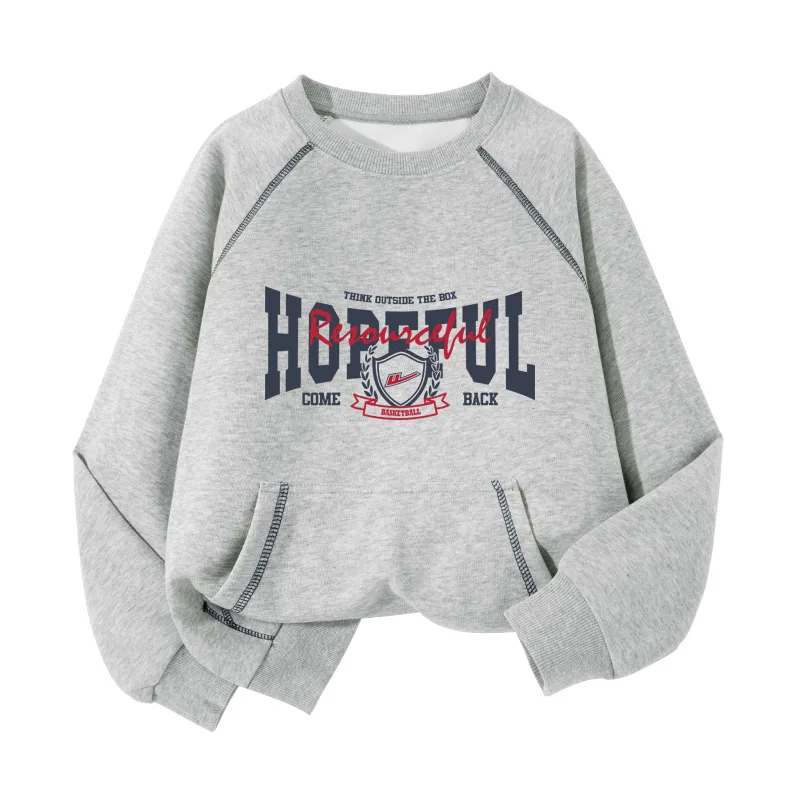 Детский свитшот с круглым вырезом WARRIOR, Gray/H Star