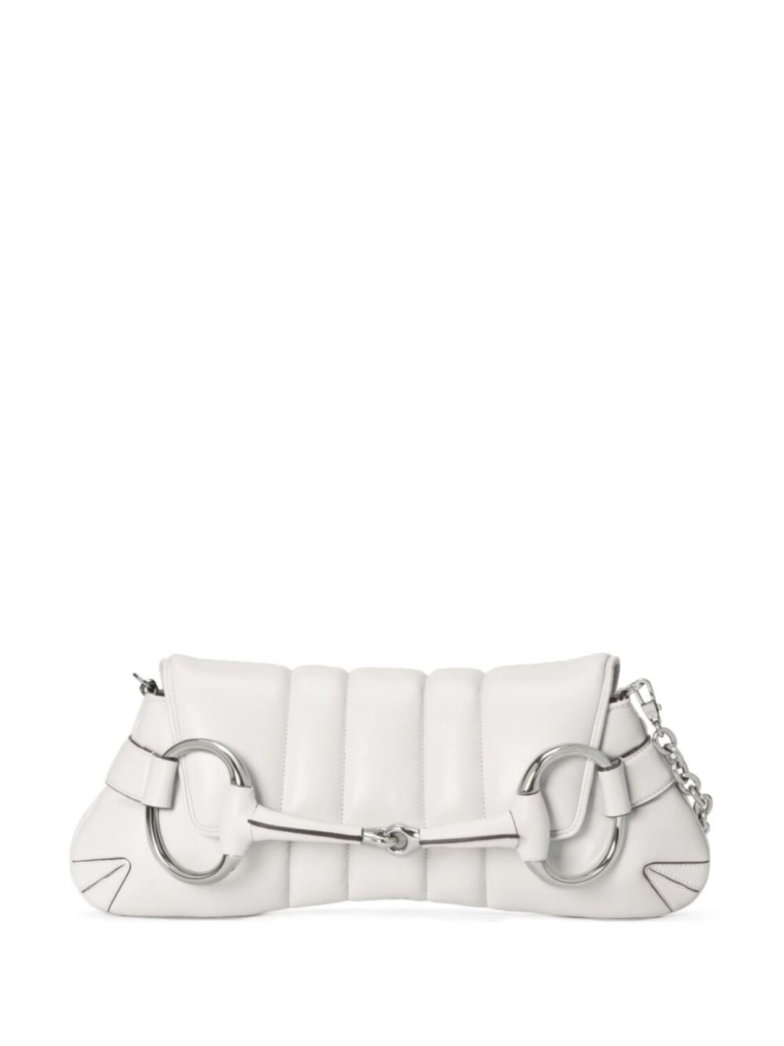

Сумка на плечо Gucci Horsebit Chain среднего размера, белый