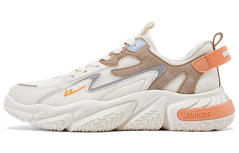 

WARRIOR Скользоустойчивые и дышащие массивные низкие кроссовки мужские бежево-оранжевые, цвет Beige Orange Color