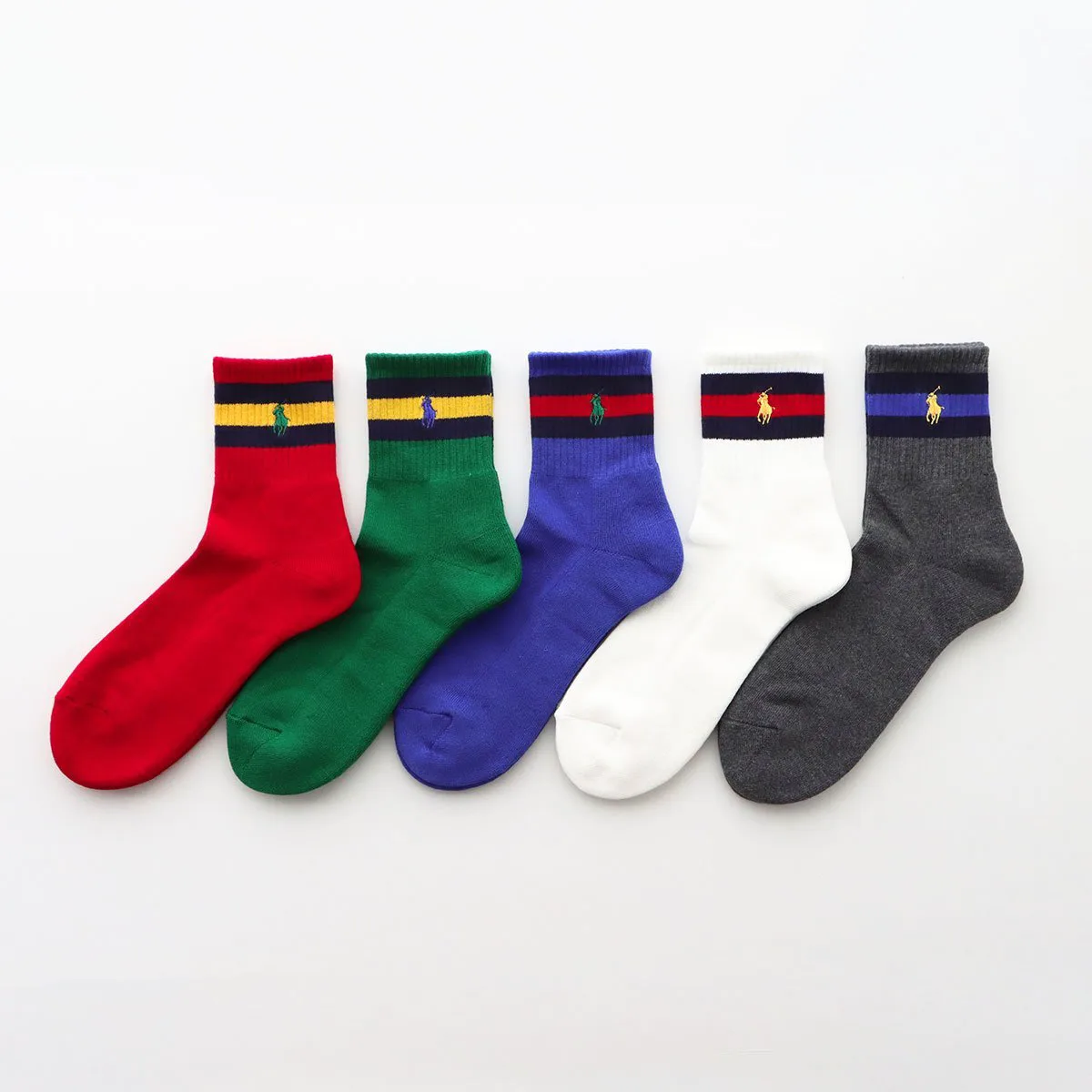 Мужские носки средней длины с одноточечной разметкой Polo Ralph Lauren, 65. Blue