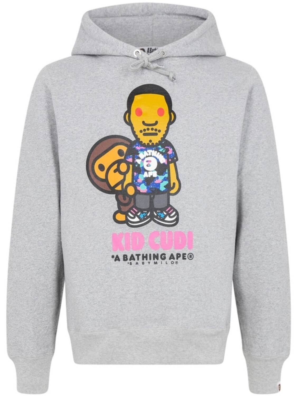 

Худи Baby Milo из коллаборации с Kid Cudi A BATHING APE, серый