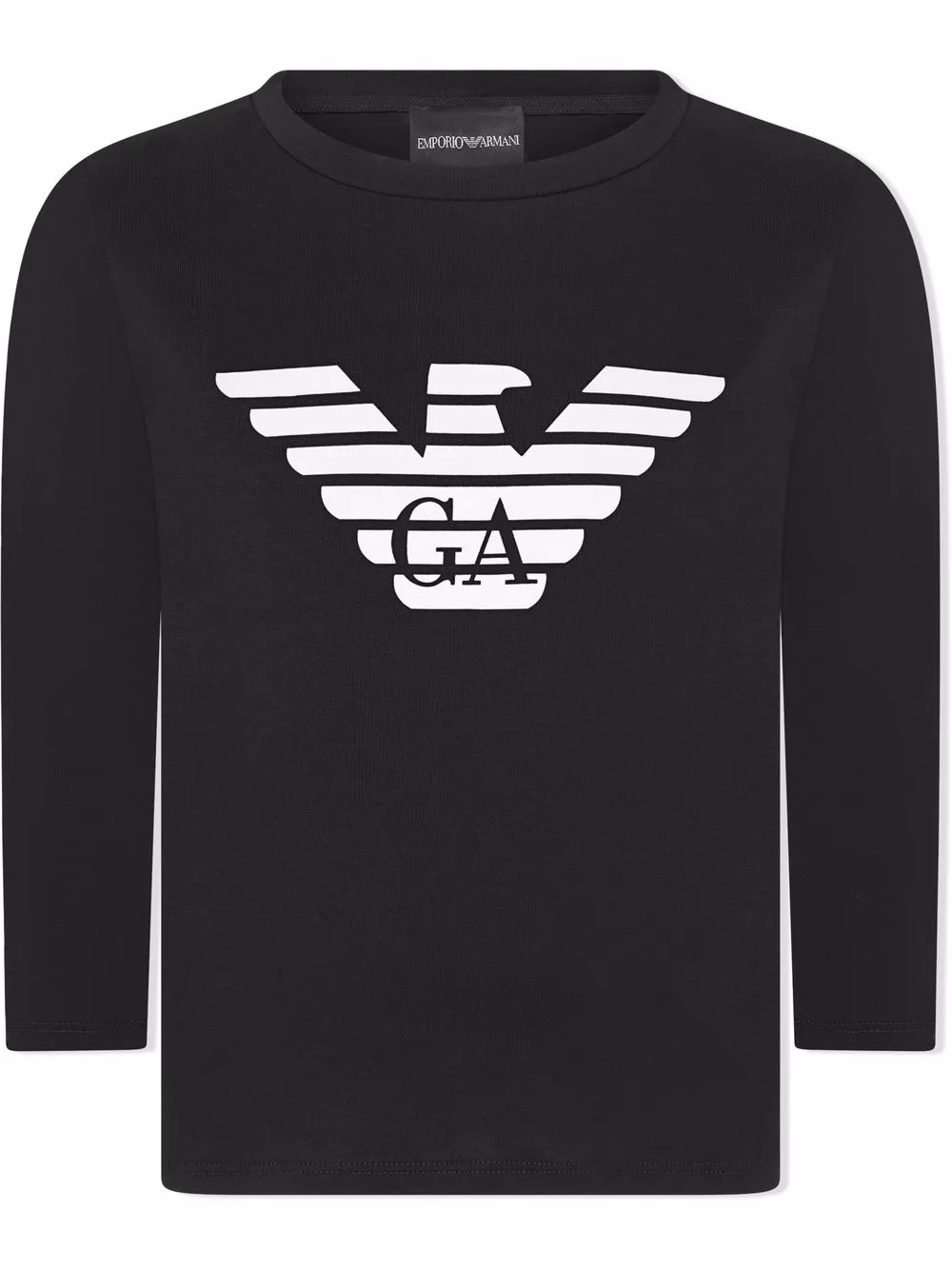 

Футболка с длинными рукавами и логотипом Emporio Armani Kids, синий