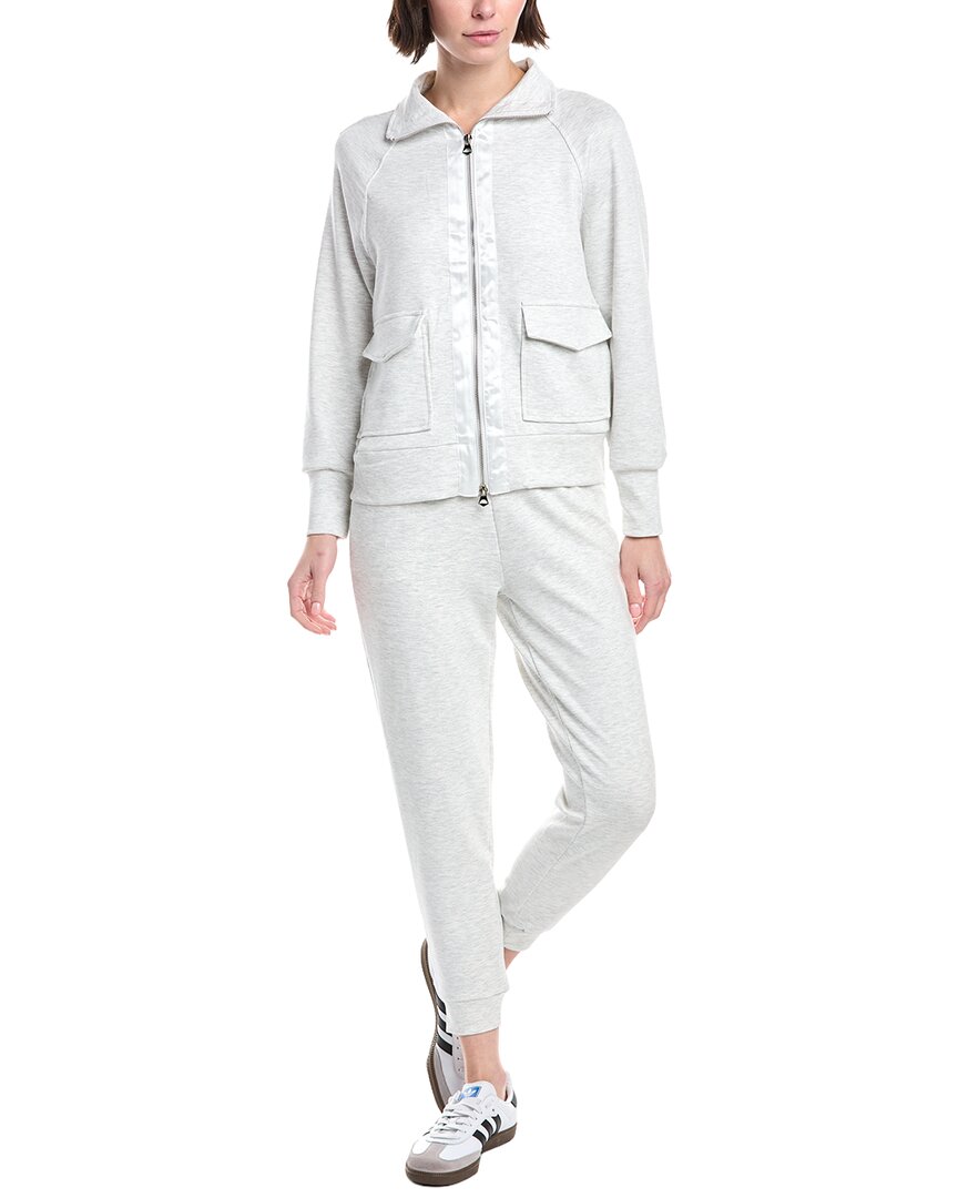 

MARION Комплект из 2 мягких атласных свитера и брюк, белый