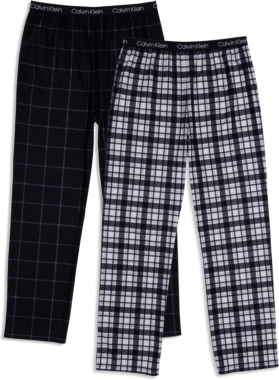 

Комплект из 2 пижамных штанов Calvin Klein boys Super Soft Brushed Micro, Black City Plaid/Black Window Pane Plaid