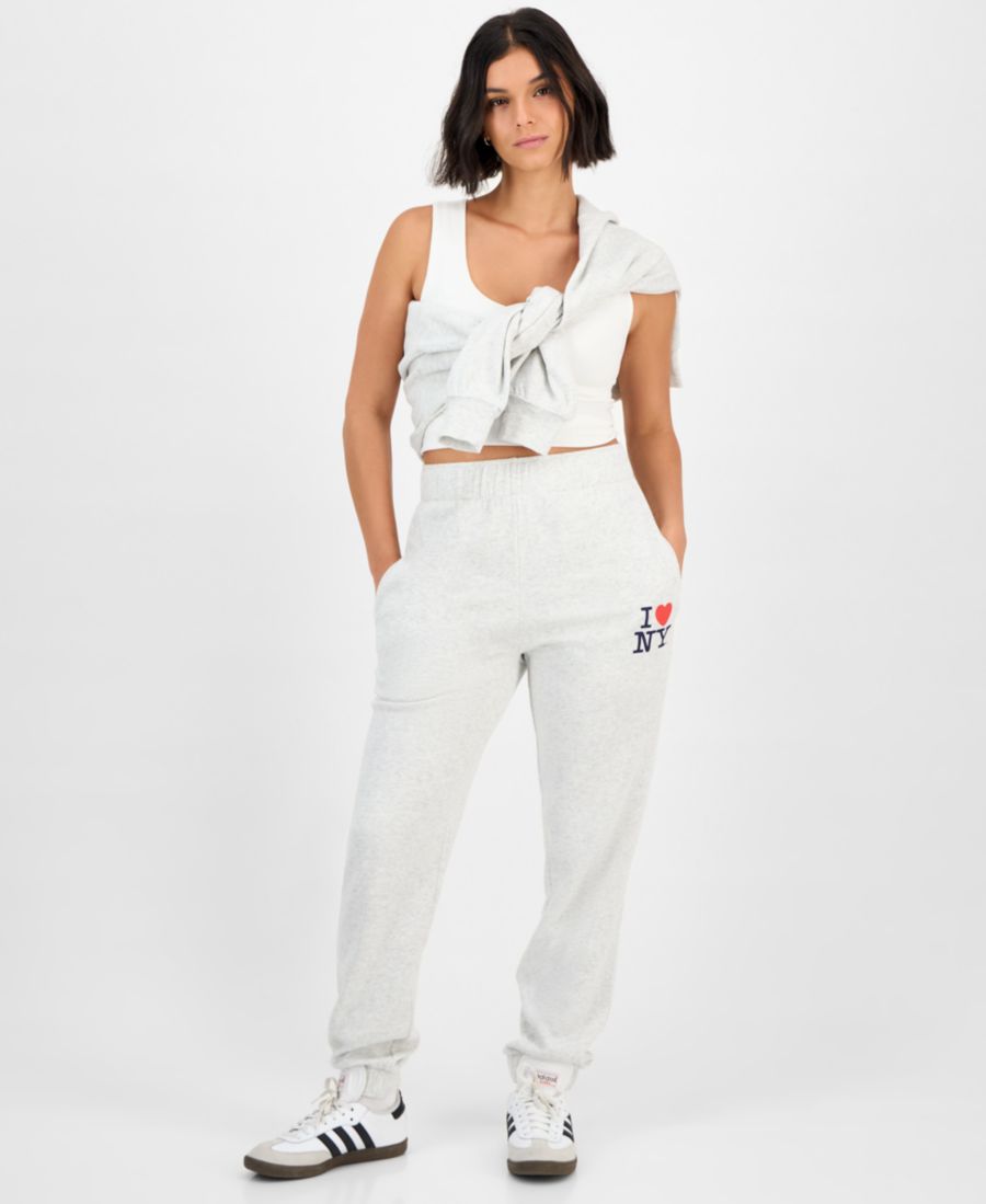 

Детские флисовые спортивные штаны "I Love NY" Grayson Threads, The Label, Lt Athletic Heather