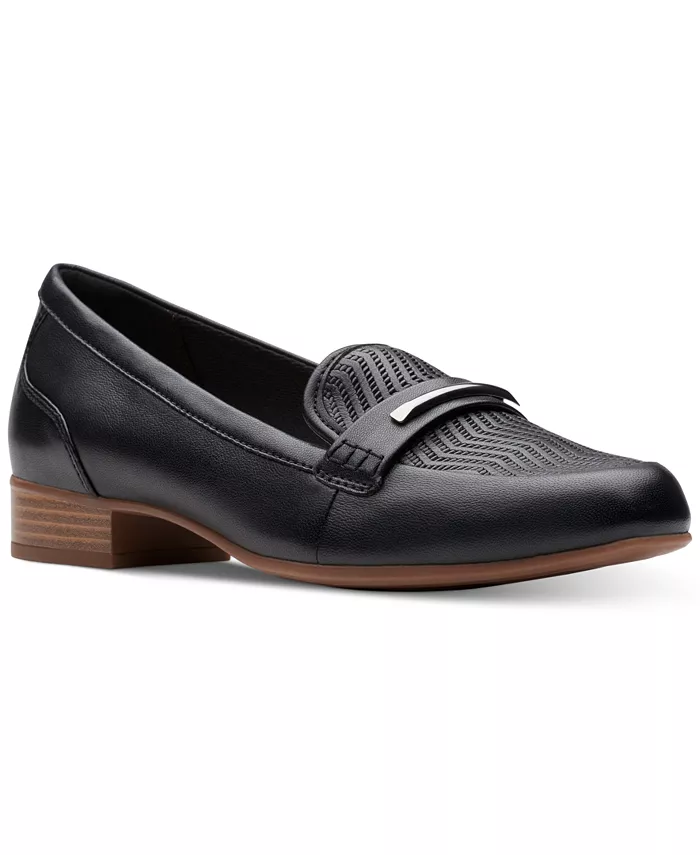 Женские лоферы Juliet Aster без шнуровки Clarks, черный