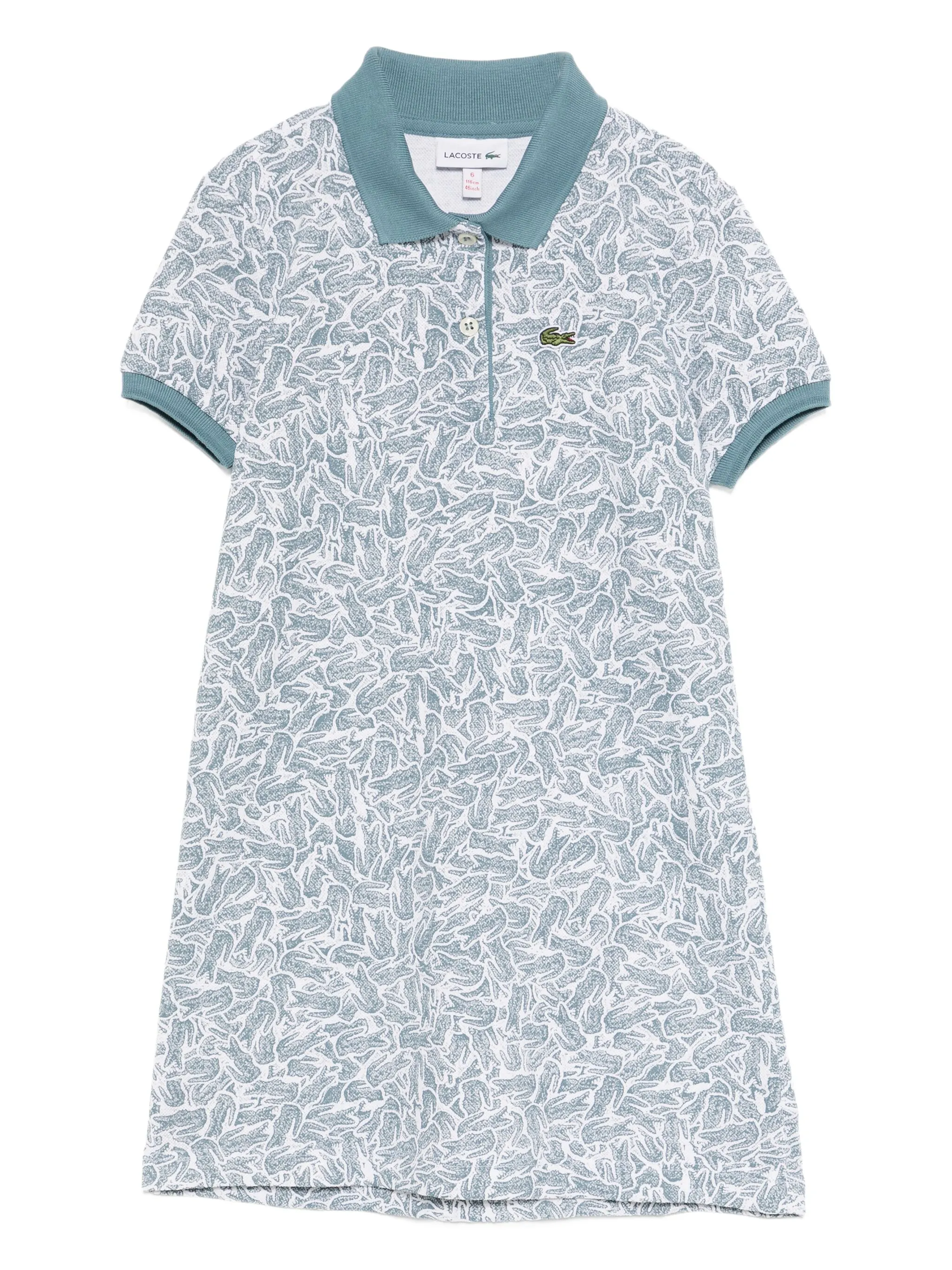 

Платье с графичным принтом Lacoste, белый