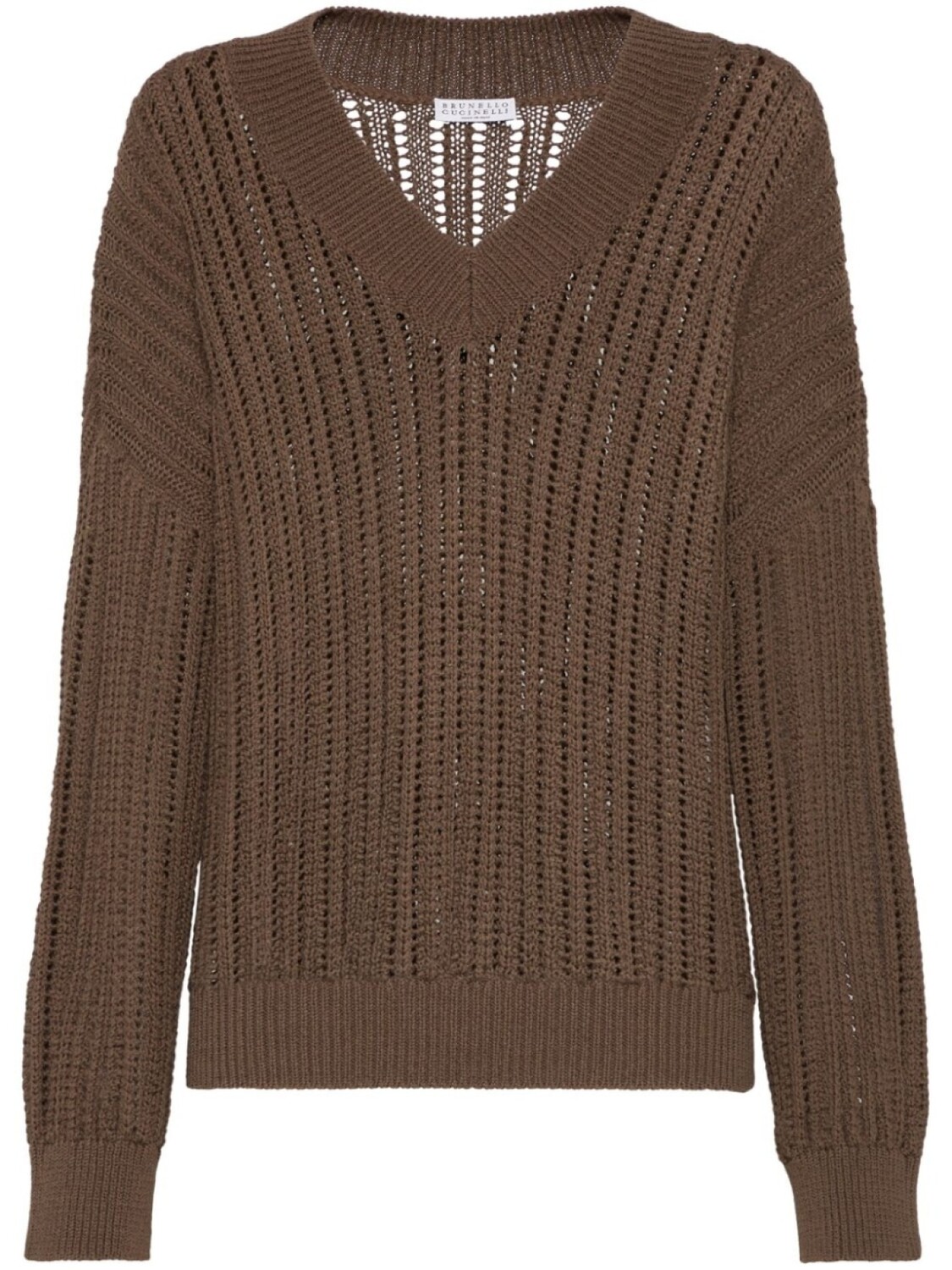 

Джемпер Brunello Cucinelli с декором Monili, коричневый