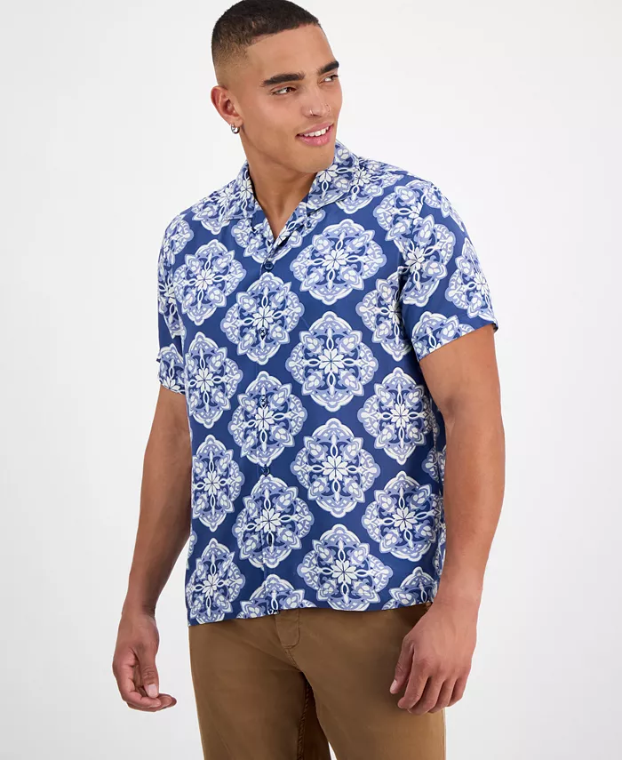 

Мужская рубашка Larsen Medallion Sun + Stone, синий