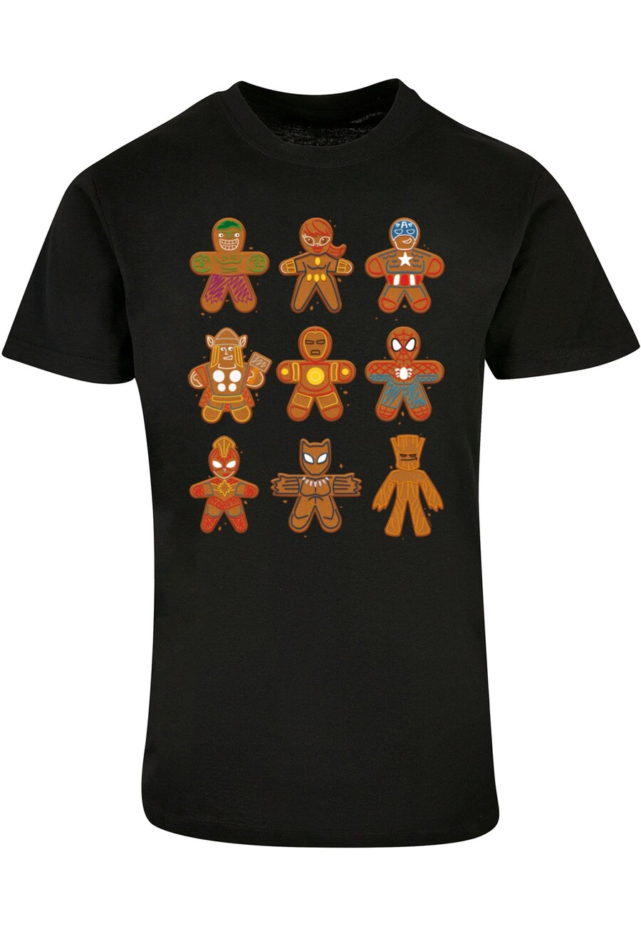 

Рубашка ABSOLUTE CULT Marvel Universe - Christmas Gingerbread Avengers, черный
