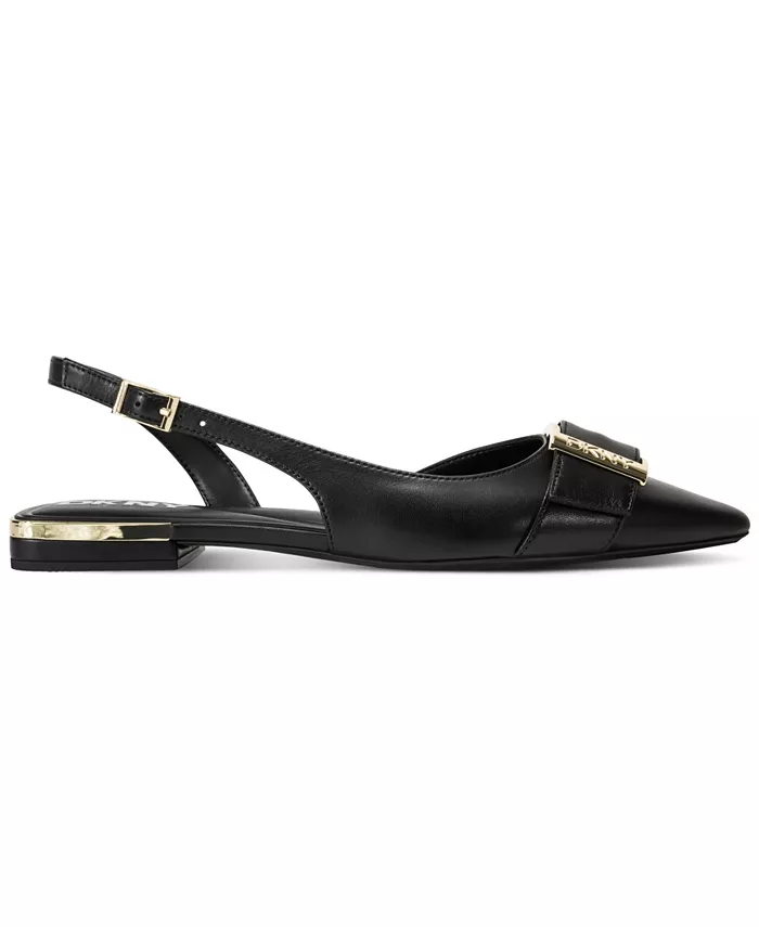 Женские балетки Clemma Buckle Slingback DKNY, черный — фото 2