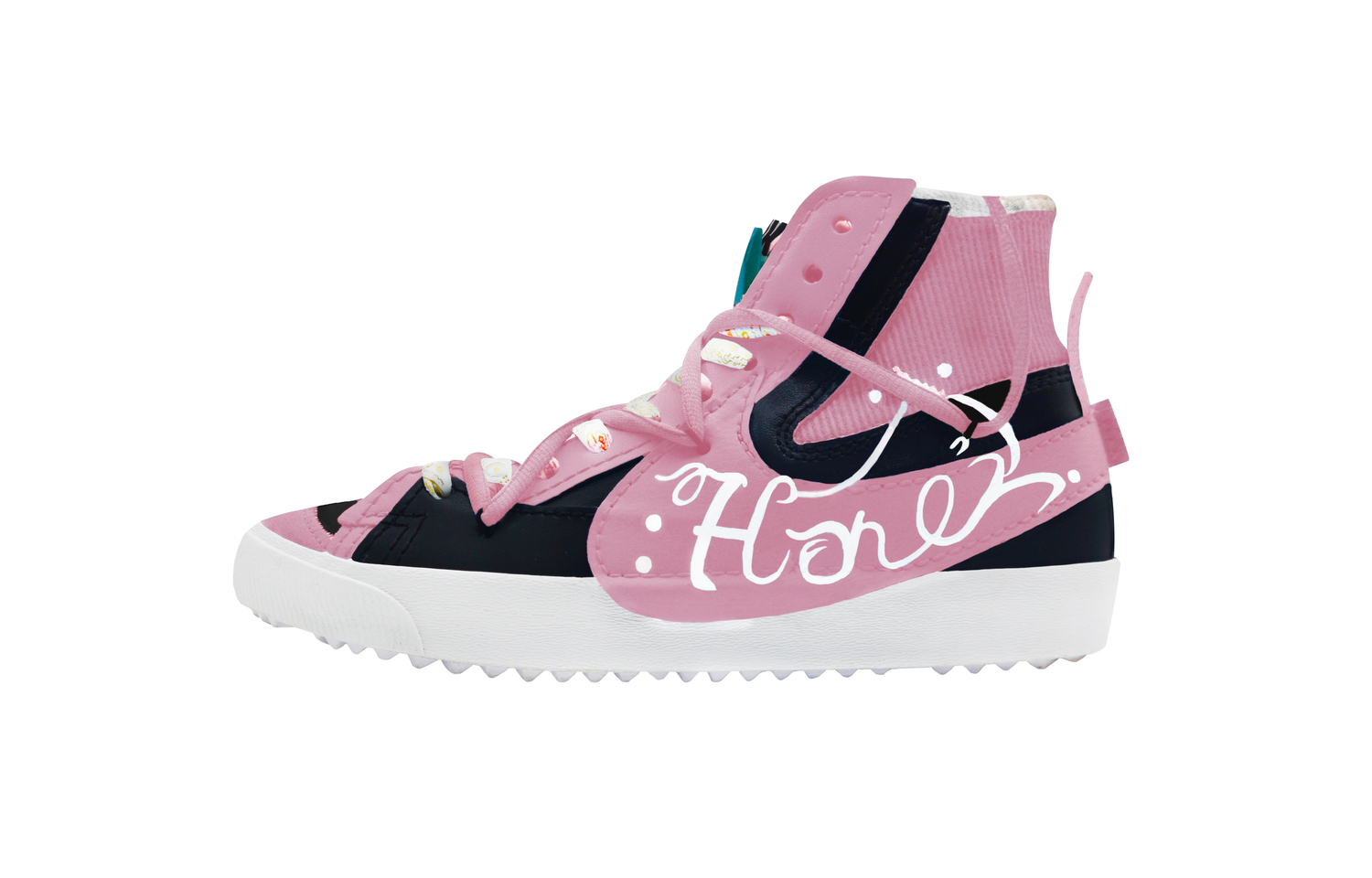 

Nike Кроссовки для скейтбординга Blazer Mid Chubby Little Craftsman, устойчивые к истиранию, мид-топ, унисекс, черно-розовые