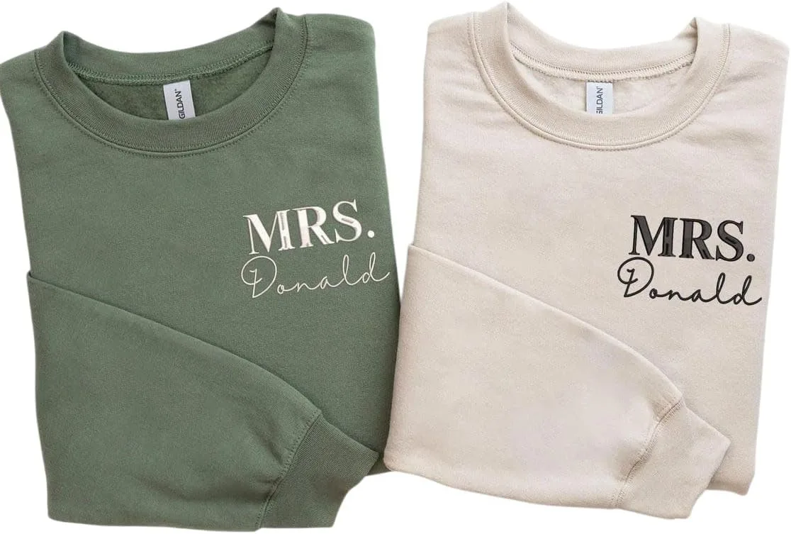 

NAZENTI худи Mr & Mrs с вышивкой, имена пары и дата на рукаве