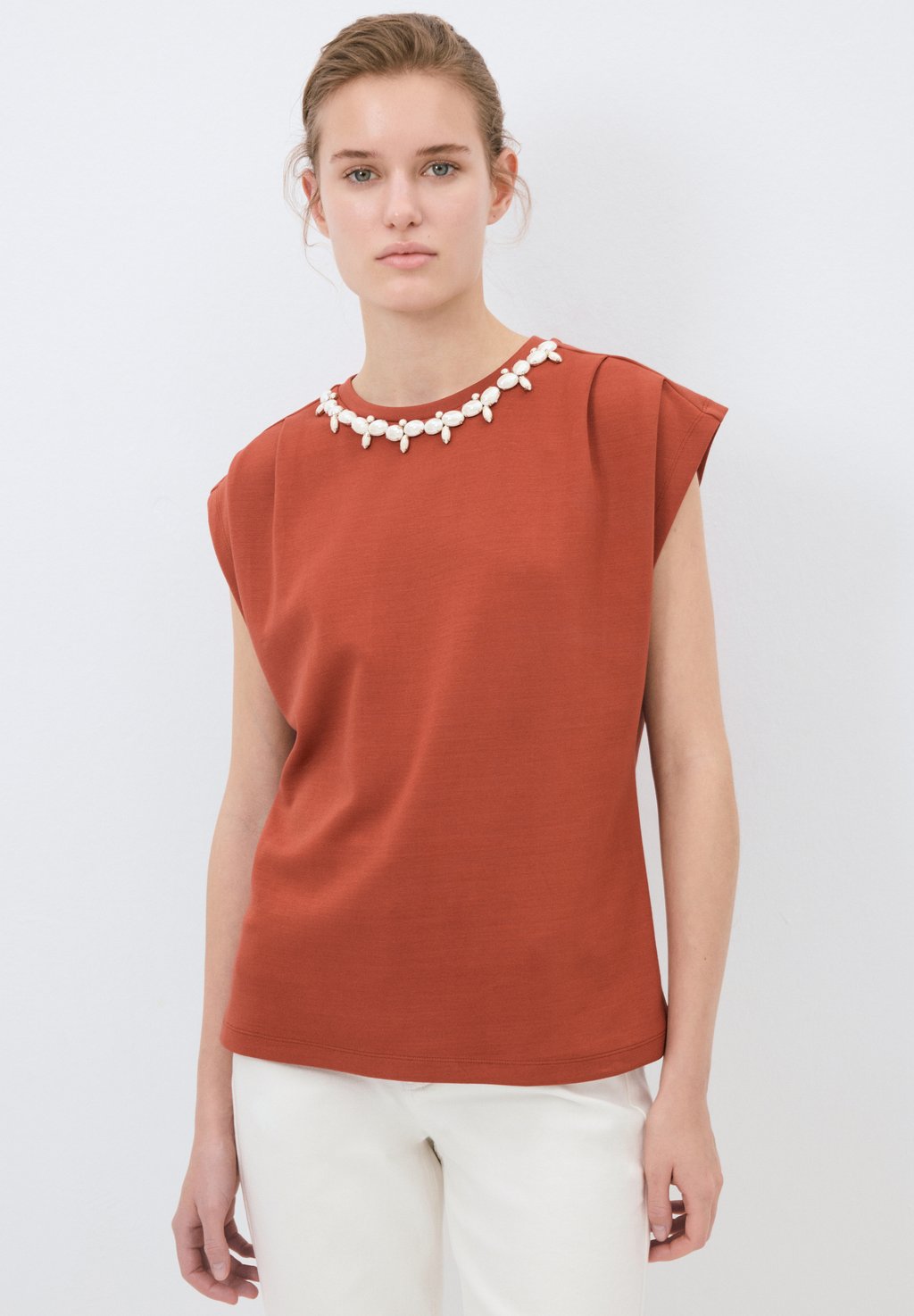 

Базовая футболка PEARL DETAILED adL, светло-красный