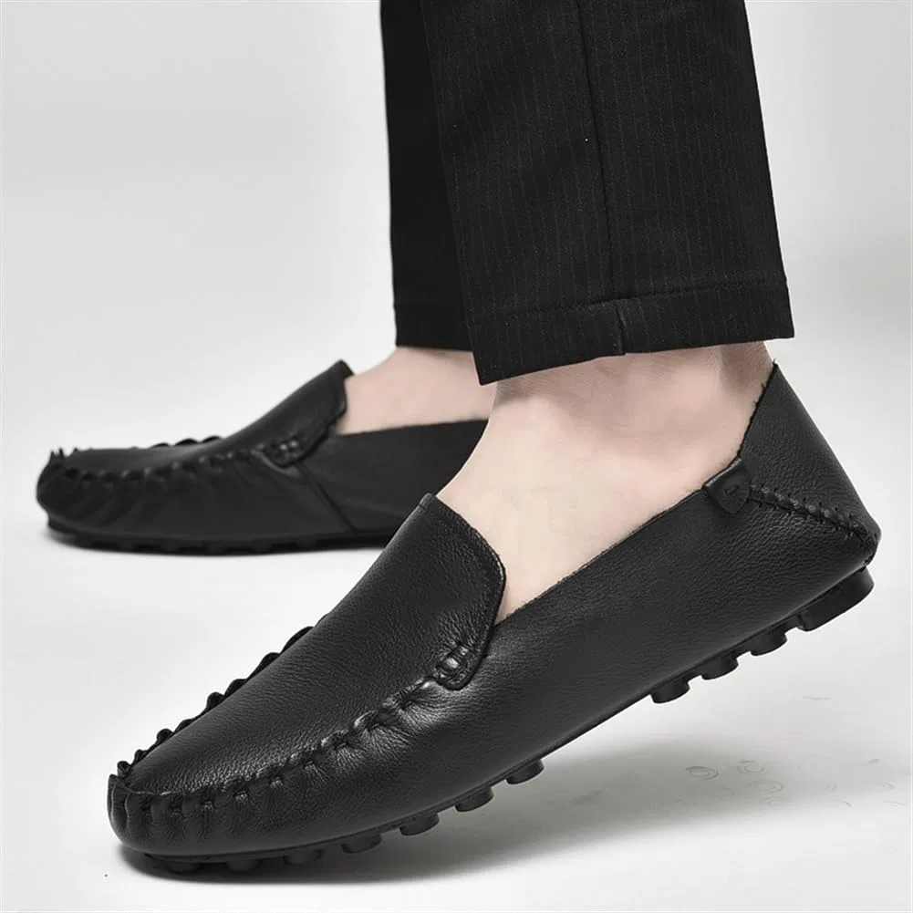 Мокасины кожаные Driving Loafers, черный DHFIRUFSHLO — фото 2